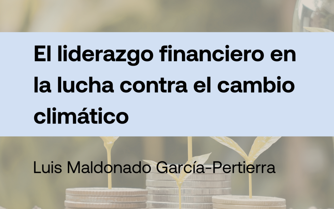El liderazgo financiero en la lucha contra el cambio climático